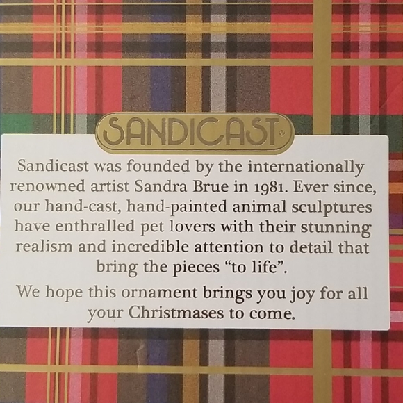 Sandicast Bichon Frise Christmas Ornament - Picture 4 of 9